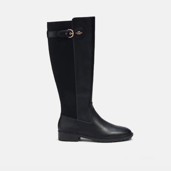 Coach Franklin Black Riding Boot - Picture 1 of 2